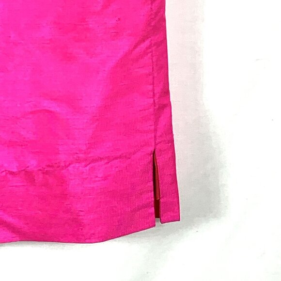 Andrade Honolulu Womens Hawaiian Dress Sz 8 Pink Checkered Silk Rayon Lined Vtg - Picture 4 of 8